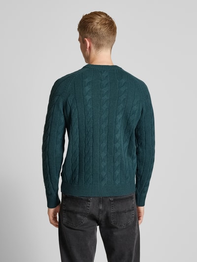 ECOALF Gebreide pullover met ribboorden, model 'TILOALF' Donkergroen - 5