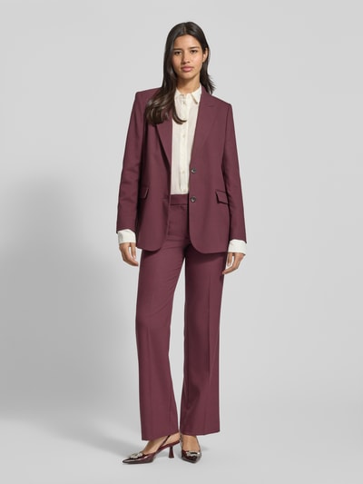 Jake*s Collection Straight Fit Stoffhose mit Viskose-Anteil Aubergine 1