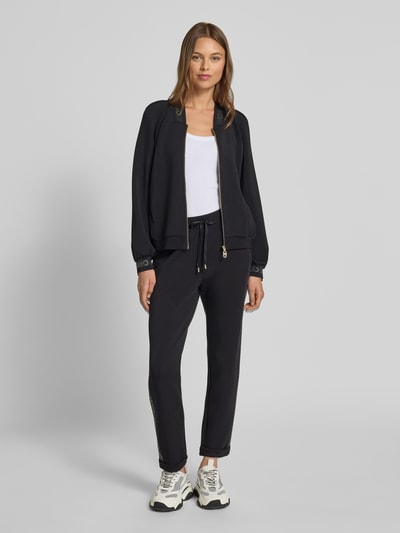 LIU JO SPORT Sweatpants mit Galonstreifen und Ziersteinbesatz Black 1