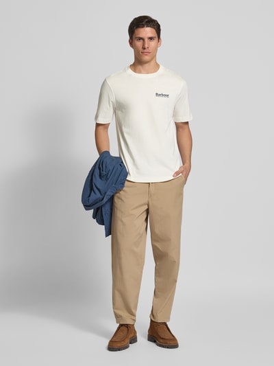 Barbour Regular Fit T-Shirt aus reiner Baumwolle Offwhite 1