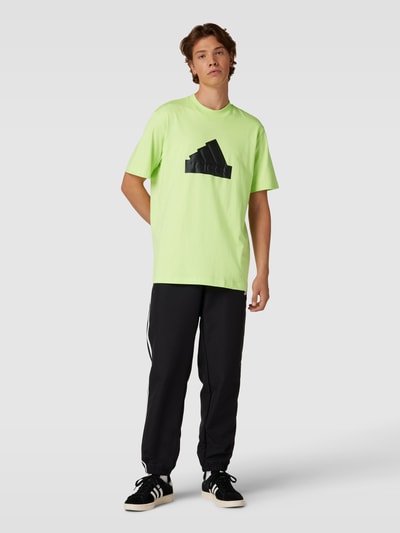 ADIDAS SPORTSWEAR T-shirt met logoprint en ronde hals Lichtgroen - 1