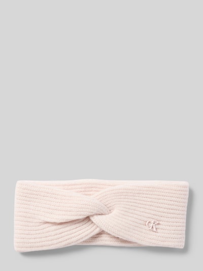 CK Calvin Klein Stirnband aus Lammwoll-Mix mit Label-Applikation Hellrosa 1