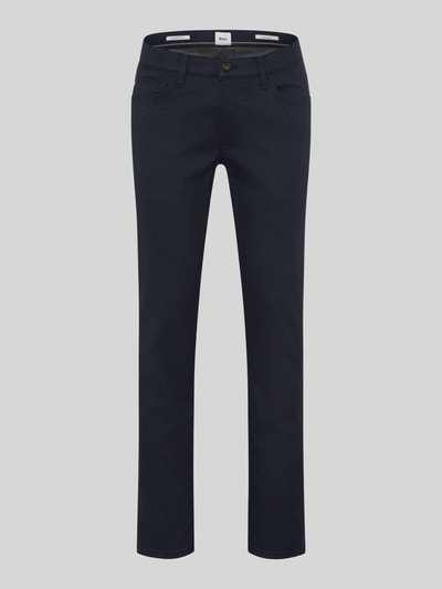 Brax Regular Fit Chino aus Baumwoll-Mix mit Viskose-Anteil Modell 'Wool Look Flex' Marine 2