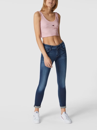 Tommy Jeans Korte top met geborduurd logo Roze - 1