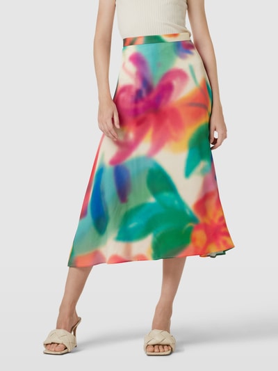 Gant Spódnica midi z lyocellu ze wzorem na całej powierzchni Mocnoróżowy 4