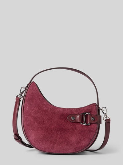 Lauren Ralph Lauren Handtasche aus Rindsleder mit Tragehenkel und Schulterriemen Bordeaux 2
