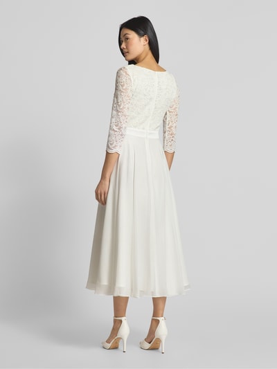 Swing Cocktailkleid aus Häkelspitze Offwhite 5