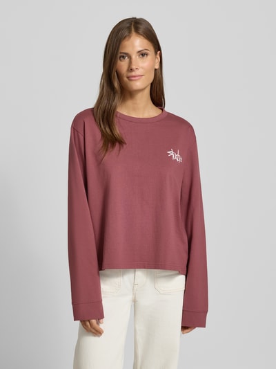 JAKE*S STUDIO WOMAN Shirt met lange mouwen in riblook met ronde hals Mauve - 4