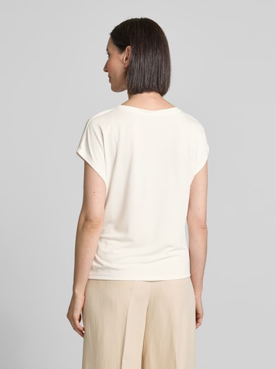 Oui T-shirt met knoopdetail Offwhite - 5