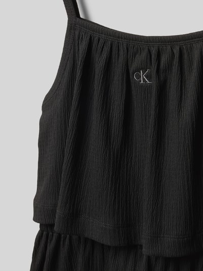 Calvin Klein Jeans Midikleid mit Spaghettiträger Black 2