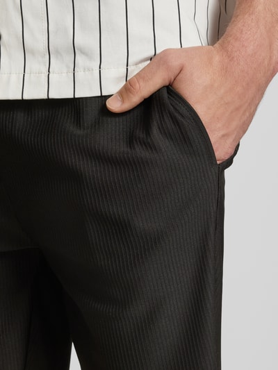 Only & Sons Regular fit korte broek met structuurmotief, model 'DRUM LIFE' Zwart - 3