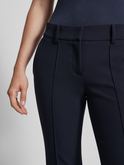 Cambio Stoffen broek met vaste persplooien, model 'FARAH' Marineblauw - 3