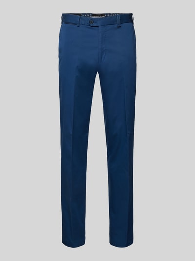 Hiltl Regular fit stoffen broek met strookzak, model 'PEAKER' Donkerblauw - 2