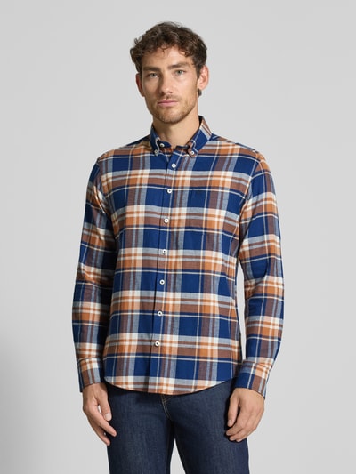 Fynch-Hatton Vrijetijdsoverhemd met knoopsluiting Marineblauw - 4