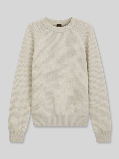 BOSS Orange Regular Fit Pullover aus Woll-Mix Modell 'Kepler' Beige 2