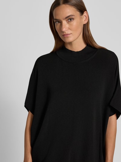 More & More Strickshirt aus Viskose-Mix mit Stehkragen Black 3