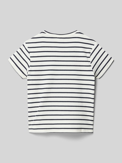 s.Oliver RED LABEL Slim Fit T-Shirt aus Baumwoll-Mix Ecru 3