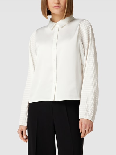 Another Label Overhemdblouse met structuurmotief, model 'Macy' Offwhite - 4