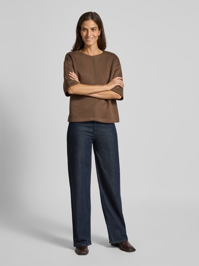 OPUS Sweatshirt met ronde hals, model 'Ginama' Lichtbruin - 1