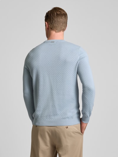 Antony Morato Strickpullover mit gerippten Abschlüssen Hellblau 5