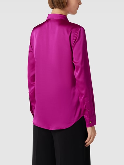 Lauren Ralph Lauren Hemdbluse in Glanz-Optik Modell 'JAMELKO' Fuchsia 5