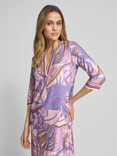 Christian Berg Woman Selection Knielanges Kleid mit Tunikakragen Mauve 3