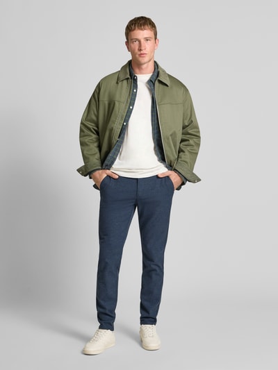 Only & Sons Slim Fit Brushed Chino mit Viskose-Anteil Modell 'MARK' Dunkelblau 1
