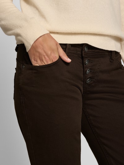 Buena Vista Slim Fit Jeans mit Knopfleiste Modell 'MALIBU' Dunkelbraun 3