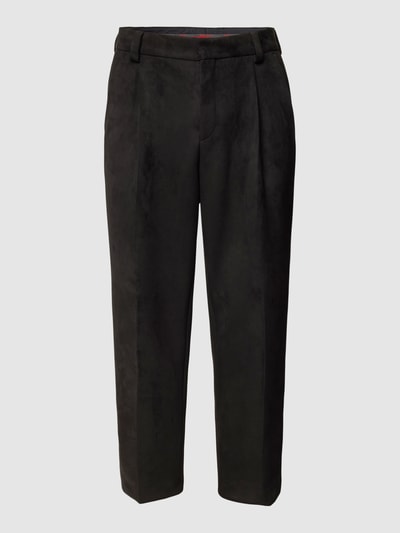 HUGO Pantalon met persplooien Zwart - 2