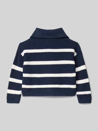 Mango Strickpullover mit Stehkragen Marine 3