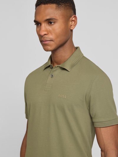BOSS Green Slim Fit Poloshirt aus reiner Baumwolle Modell 'PAUL' Oliv 3