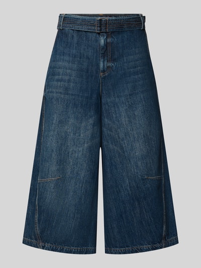 Produktfoto, Regular Fit Culotte aus Baumwoll-Mix mit Viskose-Anteil Modell 'EPOCHE' von MAX&Co., Damen Culotte, dunkelblauer Jeansstoff