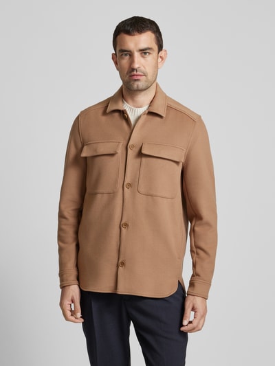 Drykorn Hemdjacke mit Knopfleiste Modell 'Selton' Camel 4