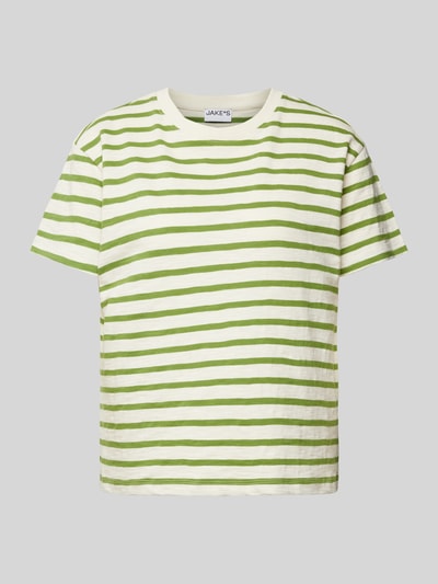 Jake*s Casual T-shirt met ronde hals Lichtgroen - 1