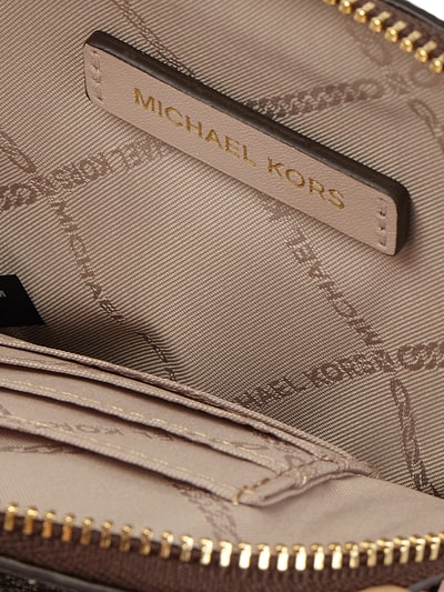 MICHAEL Michael Kors Torebka na długim pasku ze wzorem z logo model ‘Jet Set’ Ciemnobrązowy 4