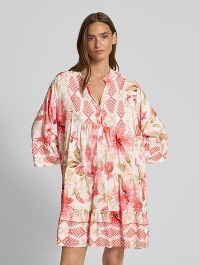 ZABAIONE Minikleid aus Viskose im Stufen-Loook Apricot 4