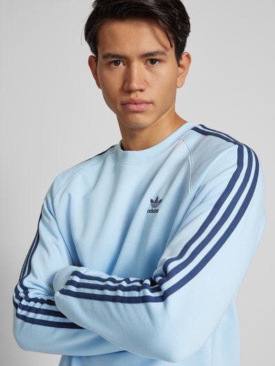 adidas Originals Bluza z prążkowanymi wykończeniami Jasnoniebieski 3