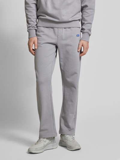 Hugo Blue Baggy Fit Sweatpants mit Label-Stitching Modell 'Nanetti' Hellgrau 4