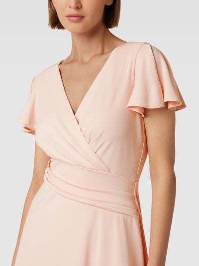 Lauren Ralph Lauren Knielange cocktailjurk in wikkellook, model 'BESARRY' Rosé - 3