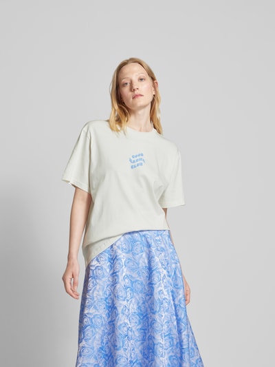 OH APRIL Oversized T-Shirt mit Statement-Print Offwhite 4