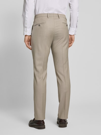 JOOP! Collection Tapered Fit Anzughose mit feinem Strukturmuster Modell 'Blayr' Beige 5