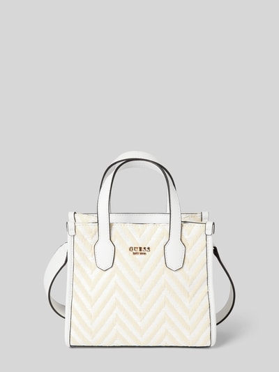 Guess Handtasche mit Zickzack-Muster Modell 'SILVANA' Weiss 2