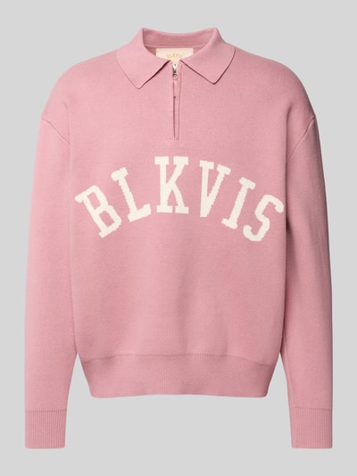 BLKVIS Gebreide pullover met polokraag Oudroze - 2