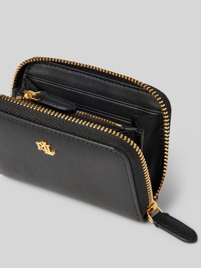 Lauren Ralph Lauren Portfel ze skóry naturalnej model ‘WILLET WALLET’ Czarny 3