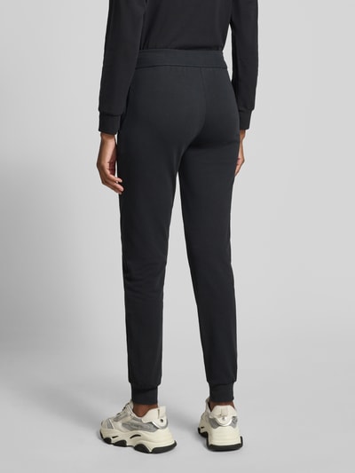 HUGO Spodnie sportowe o kroju regular fit z mieszanki bawełny Czarny 5