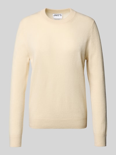 Jake*s Casual Strickpullover aus Kaschmir mit Rundhalsausschnitt Offwhite 2