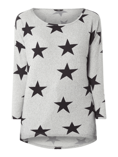 Only Pullover mit Allover-Muster Hellgrau 2