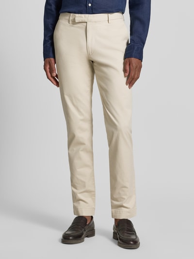Polo Ralph Lauren Chinosy o kroju slim fit z mieszanki bawełny model 'GREENWICH' Piaskowy 4