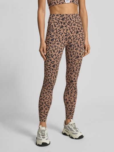 EA7 Emporio Armani Legginsy z elastycznym pasem Beżowy 4