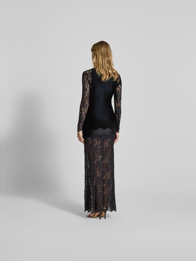 Rabanne Maxikleid in semitransparentem Design Black 5